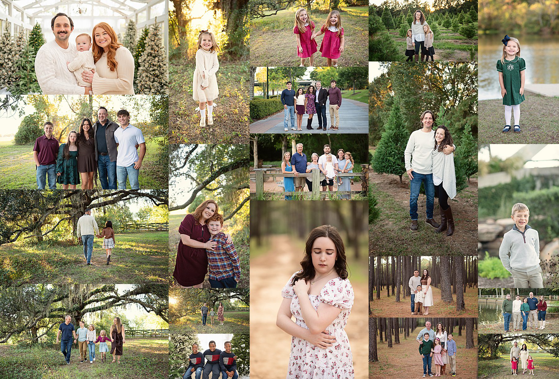 Studio vs. Outdoor Fall Family Photos in The Woodlands, TX