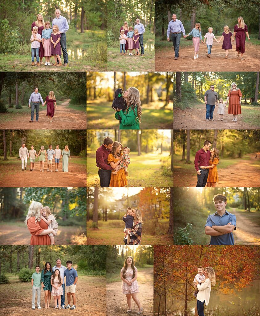 September Fall Family Photos in The Woodlands TX